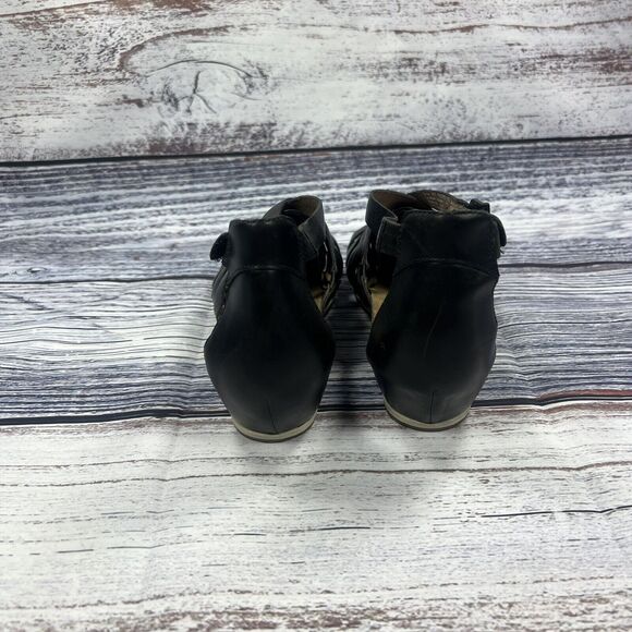 Dansko Vivian Black Leather Mini Wedge Sandals Shoes, Women’s Size 41 - Picture 4 of 8